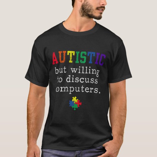 Autismus Awareness Computer Engineer Autistic Kids T-Shirt (Vorderseite)