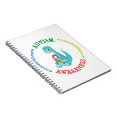 Autismus Awareness Dinosaurier Notizblock (Rechte Seite)