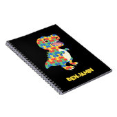 Autismus Awareness Dinosaurier Notizblock (Rechte Seite)