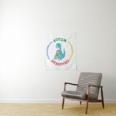 Autismus Awareness Dinosaurier Wandteppich (Beispiel)