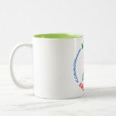 Autismus Awareness Dinosaurier Zweifarbige Tasse (Links)