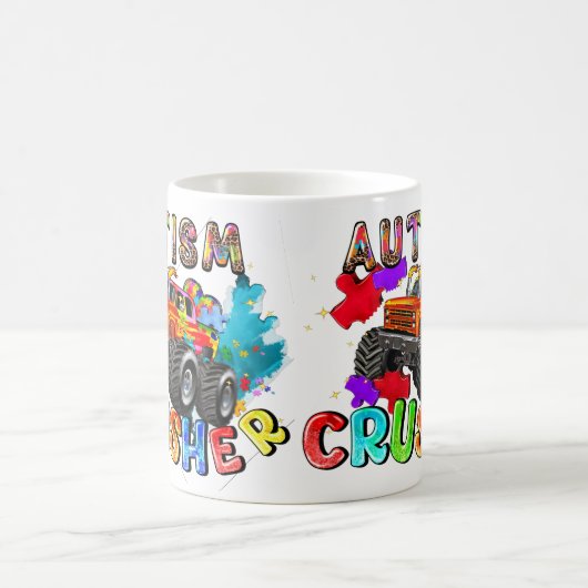 Autismus Awareness Dump Truck Tasse (Mittel)