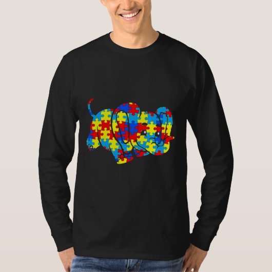 Autismus Awareness Elephant Gift T-Shirt (Vorderseite)