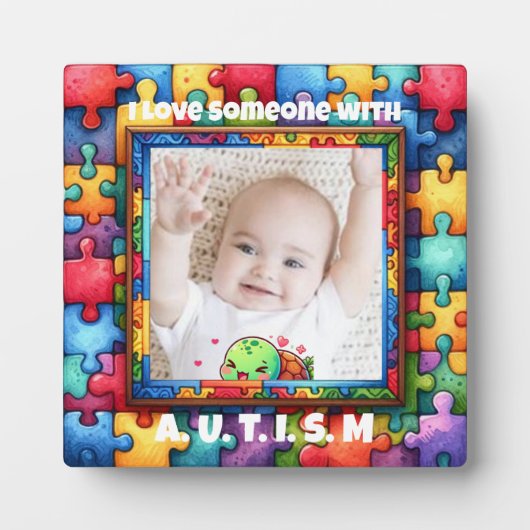 Autismus Awareness-Gift Fotoplatte (Vorderseite)