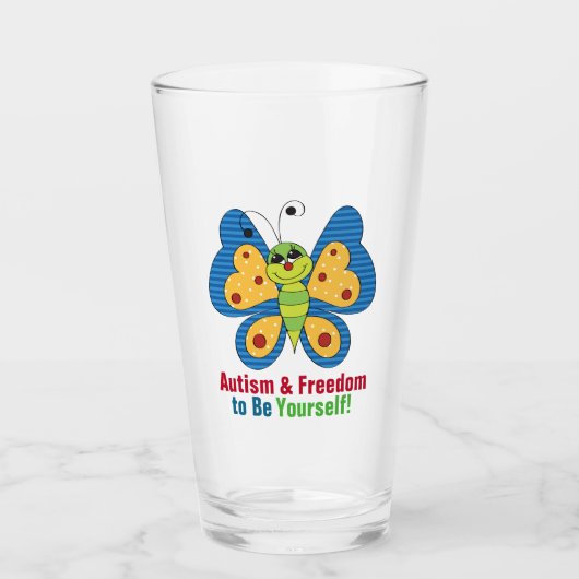 Autismus Awareness Glass Glas (Vorderseite)