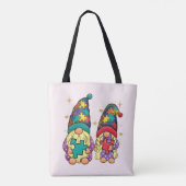 Autismus Awareness Gnome Couple Tasche (Rückseite)