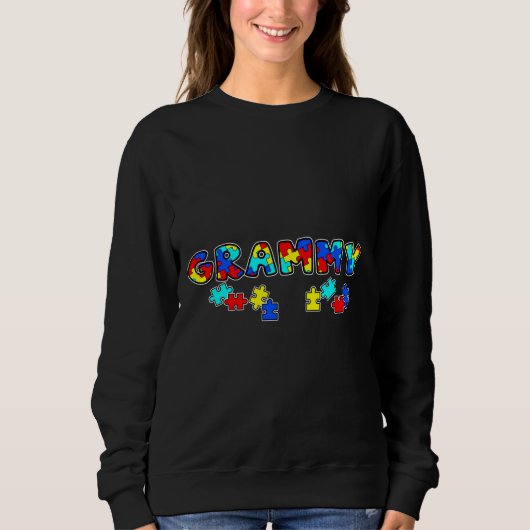 Autismus Awareness Grammy Puzzle Sweatshirt (Vorderseite)