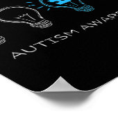 Autismus Awareness Light It Up Blue Premium T - Sh Poster (Ecke)