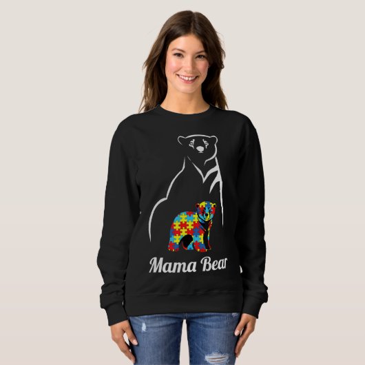 Autismus Awareness Mama Bear Mama Sweatshirt (Vorne ganz)