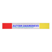 Autismus Awareness Pattern Ribbon Ripsband (Vorderseite)