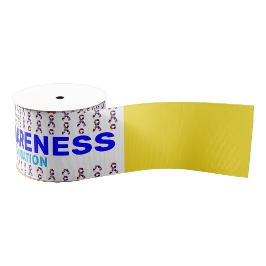 Autismus Awareness Pattern Ribbon Ripsband (Spule)