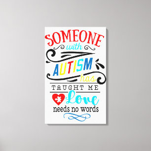 Autismus Awareness Premium Wrapped Canvas (Glanz) Leinwanddruck