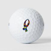 Autismus Awareness Ribbon Golfball (Vorderseite)