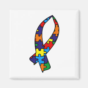 Autismus Awareness Ribbon Magnet