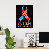 Autismus Awareness Ribbon Poster (Heimbüro)