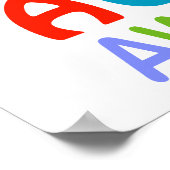 Autismus Awareness Ribbon Poster (Ecke)