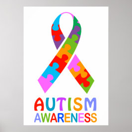 Autismus Awareness Ribbon Poster