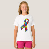 Autismus Awareness Ribbon T-Shirt (Vorne ganz)