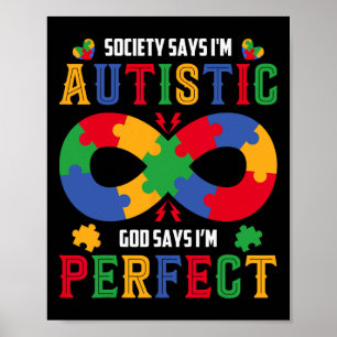 Autismus Awareness Society sagt Im Autistic God Poster