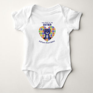 Autismus Awareness trägt Blue für meine Schwester Baby Strampler