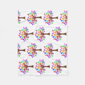 Autismus Awareness Tree Fleecedecke (Vorderseite)