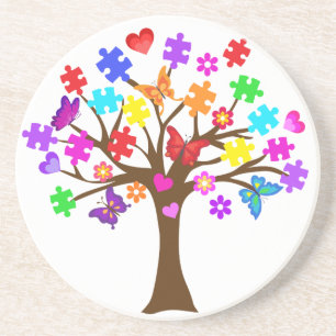 Autismus Awareness Tree Getränkeuntersetzer
