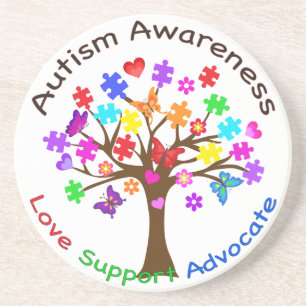Autismus Awareness Tree Getränkeuntersetzer