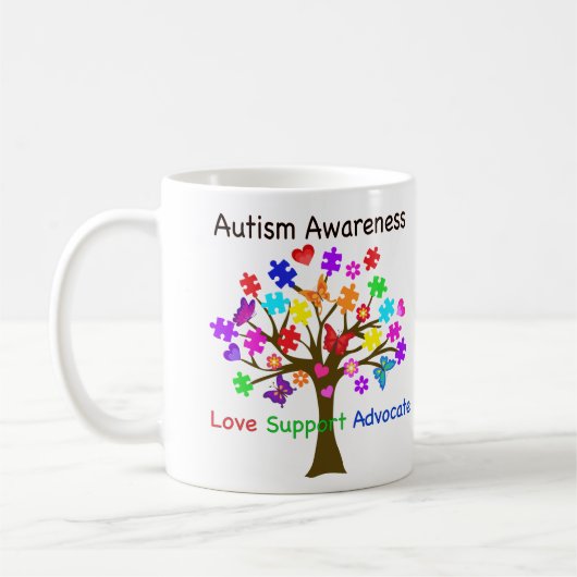 Autismus Awareness Tree Kaffeetasse (Links)