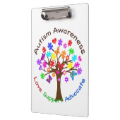 Autismus Awareness Tree Klemmbrett (Links)