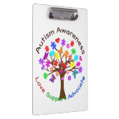 Autismus Awareness Tree Klemmbrett (Rechts)