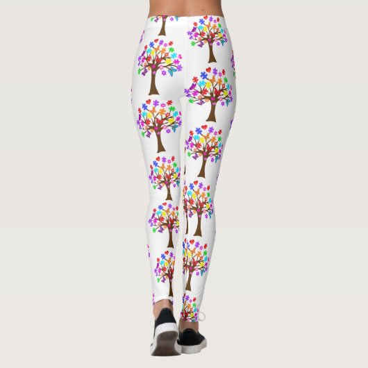 Autismus Awareness Tree Leggings (Rückseite)