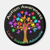 Autismus Awareness Tree Magnet (Vorne)