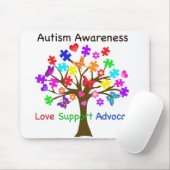 Autismus Awareness Tree Mousepad (Mit Mouse)