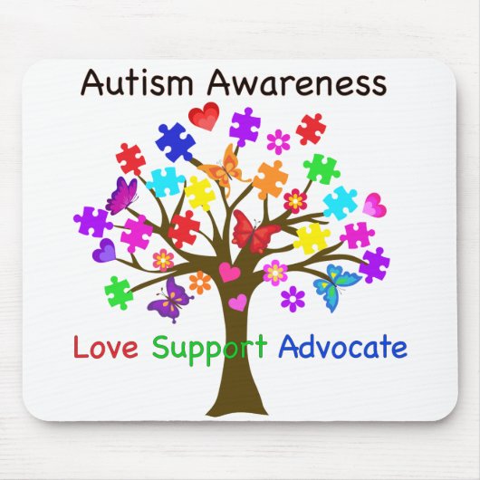 Autismus Awareness Tree Mousepad (Vorne)