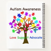 Autismus Awareness Tree Notizblock (Rückseite)