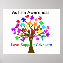Autismus Awareness Tree Poster