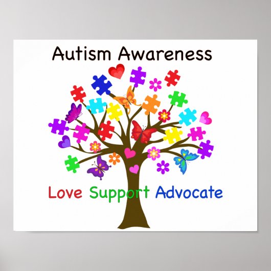 Autismus Awareness Tree Poster (Vorne)