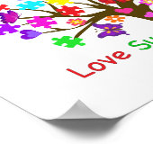 Autismus Awareness Tree Poster (Ecke)