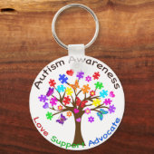 Autismus Awareness Tree Schlüsselanhänger (Vorderseite)