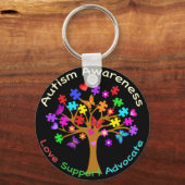 Autismus Awareness Tree Schlüsselanhänger (Vorderseite)