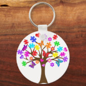Autismus Awareness Tree Schlüsselanhänger (Vorderseite)