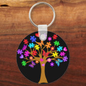 Autismus Awareness Tree Schlüsselanhänger (Vorderseite)