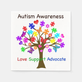 Autismus Awareness Tree Serviette