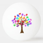 Autismus Awareness Tree Tischtennisball (Rückseite)