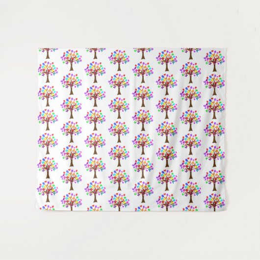 Autismus Awareness Tree Wandteppich (Vorderseite (Horizontal))