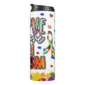 Autismus Awareness Tumbler: Unterstützung für Sip Thermosbecher (Nach rechts gedreht)