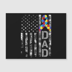 Autismus Awareness Vater USA Flag Tag Magnetkarte