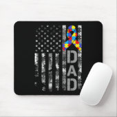 Autismus Awareness Vater USA Flag Tag Mousepad (Mit Mouse)