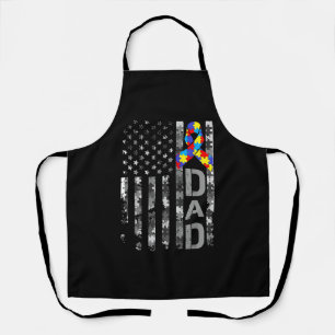 Autismus Awareness Vater USA Flag Tag Schürze