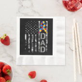 Autismus Awareness Vater USA Flag Tag Serviette (Beispiel)
